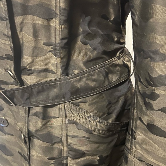 W by Worth Olive Camouflage Trench Coat - Picture 3 of 7